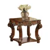 Hivvago 26" Cherry Manufactured Wood And Solid Wood Square End Table With Shelf In Brown