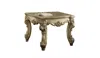 Hivvago 26" Gold Patina Manufactured Wood Square End Table In Brown