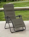 Hivvago 26" Gray Steel Outdoor Zero Gravity Chair With Gray Cushion In Green