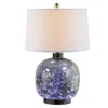 Hivvago 26 Inch Table Lamp, Led Night Light Base, Empire Shade, Silver Gray