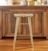 Hivvago 26" Natural Manufactured Wood Backless Counter Height Bar Chair In Neutral