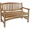 Hivvago 26" Natural Teak Solid Wood Garden Bench In Brown