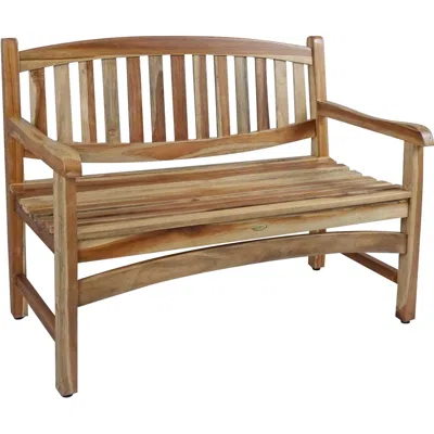Hivvago 26" Natural Teak Solid Wood Garden Bench In Brown