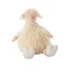 Hivvago 26" X 22" Ivory Lamb Fabric Throw Pillow In Neutral