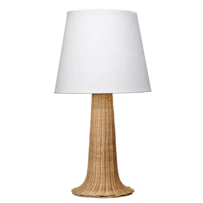Hivvago 27 Inch Table Lamp, Tree Trunk Base, Tapered Shade, White, Natural Brown