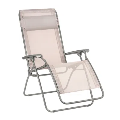 Hivvago 27" Ivory Steel Outdoor Zero Gravity Chair With Ivory Cushion In Neutral