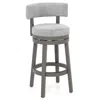 Hivvago 27/31 Inch Swivel Bar Stool With Upholstered Back Seat And Footrest-31 Inches