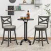 Hivvago 27/31 Inch Swivel Bar Stools Set Of 2 With Hollow Back And Soft-padded Seat-27 Inch