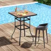 Hivvago 27.5 Inches Patio Bar Table For Garden Backyard Poolside