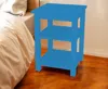 Hivvago 28" Blue Solid Wood Nightstand In Blue