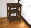 Hivvago 28" Dark Brown Solid Wood Nightstand In Brown