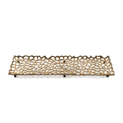 Hivvago 28" Gold Aluminum Handmade Platter
