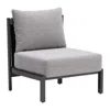 Hivvago 28" Gray And Black Fabric Side Chair In Gray