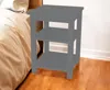 Hivvago 28" Gray Solid Wood Nightstand In Gray