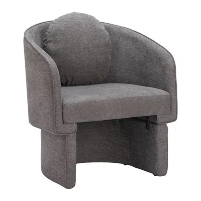 Hivvago 28" Gray Upholstered Club Chair And Toss Pillow