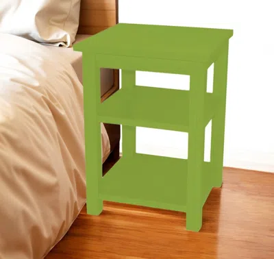 Hivvago 28" Green Solid Wood Nightstand