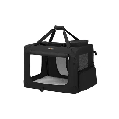 Hivvago 28 Inches Collapsible Soft Dog Crate In Gray