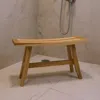 Hivvago 28" Natural Teak Rectangular Shower Bench In Brown