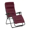 Hivvago 28" Red Steel Outdoor Zero Gravity Chair With Red Cushion In Burgundy