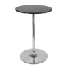 Hivvago 28" Round Pub Table Black And Chrome