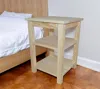 Hivvago 28" Tan Solid Wood Nightstand In Neutral
