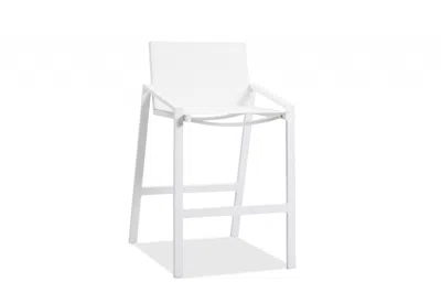 Hivvago 28" White Iron And Stainless Steel Counter Height Bar Chair