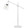 Hivvago 28" White Metal Table Lamp With Clear Cylinder Shade In White