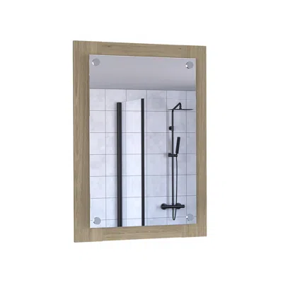 Hivvago 28" Wood Framed Bathroom Vanity Mirror In Brown
