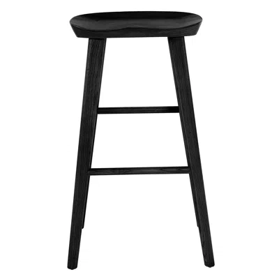 Hivvago 29" Black Manufactured Wood Backless Bar Height Bar Chair