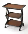 Hivvago 29" Cherry Manufactured Wood Rectangular End Table With Two Shelves In Brown