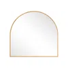 Hivvago 29" Gold Arch Metal Framed Full Length Hanging Mirror In Gold