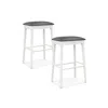 Hivvago 29 Inch Bar Stool Set Of 2 With Padded Seat Cushions And Wood Legs-29 Inches