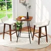Hivvago 29 Inch Low-back High-top Chairs With Padded Seat And Rubber Wood Legs In Brown