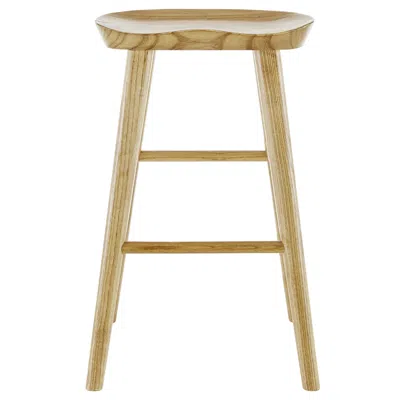 Hivvago 29" Natural Manufactured Wood Backless Bar Height Bar Chair In Brown