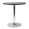 Hivvago 29" Round Dinning Table Black And Chrome
