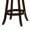 Hivvago 29" Swivel Bar Stool With Upholstered Seat, Black And Brown,set Of 2 In Brown