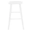 Hivvago 29" White Manufactured Wood Backless Bar Height Bar Chair In White