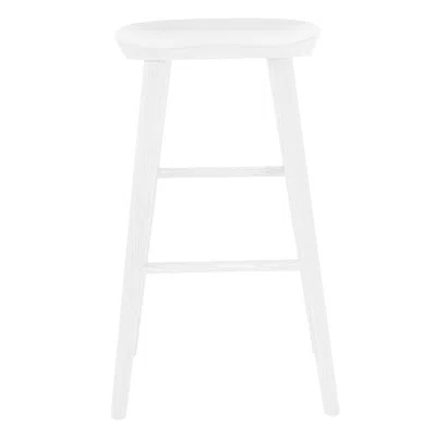 Hivvago 29" White Manufactured Wood Backless Bar Height Bar Chair