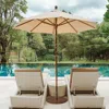 Hivvago 29.5 Inch Outdoor Steel Umbrella Base Stand For Backyard And Poolside
