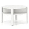 Hivvago 29.5 Inch Round Coffee Table With Storage Shelves For Small Space