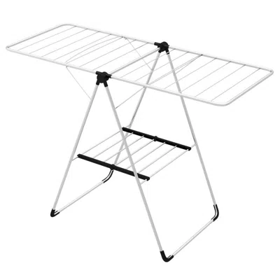 Hivvago 2-tier Laundry Drying Rack Folding Cloth Rack With Aluminum Frame