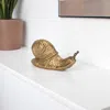 Hivvago 3" Antiqued Gold Cast Iron Snail Figurine In Gold