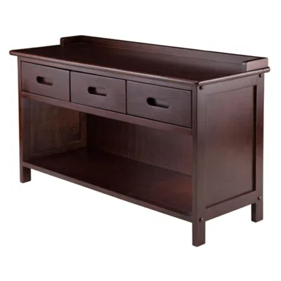 Hivvago 3-drawer Bench With Storage Walnut In Brown