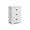 Hivvago 3 Drawers End Storage Wood Side Nightstand In White