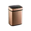 Hivvago 3-gallon Motion Sensor Touchless Stainless Steel Trash Can In Copper Gold Finish In Brown