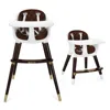 Hivvago 3-in-1 Adjustable Baby High Chair With Soft Seat Cushion For Toddlers-brown