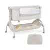 Hivvago 3-in-1 Baby Bassinet With Double-lock Design And Adjustable Heights-beige