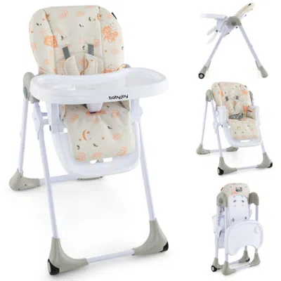 Hivvago 3-in-1 Convertible Baby High Chair For Toddlers-beige
