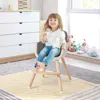Hivvago 3-in-1 Convertible Wooden High Chair With Cushion-light Gray