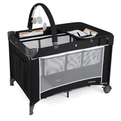 Hivvago 3-in-1 Portable Baby Crib And Playpen With Changing Table